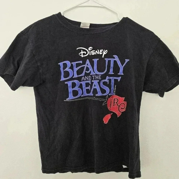 Disney Other - Vintage 90s Disney Beauty and the Beast T-shirt Black Kids Size Medium M Rare